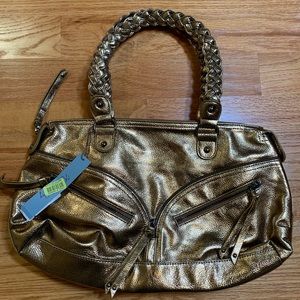 Gold leather Kate Landry Purse